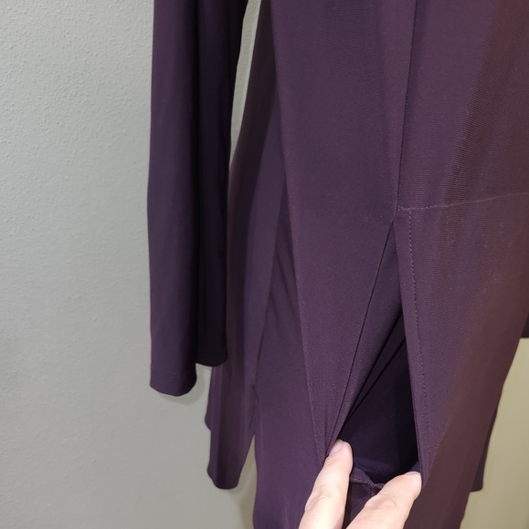 Sun Kim Purple Cowl Neck Joann Tunic - Picture 6 of 8